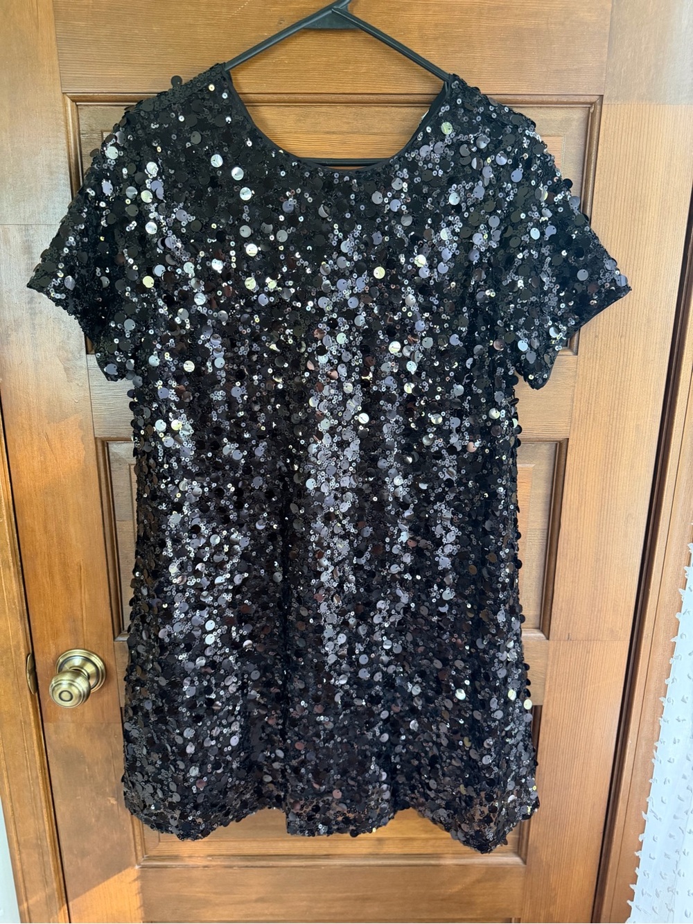 Nine West black sequin mini dress